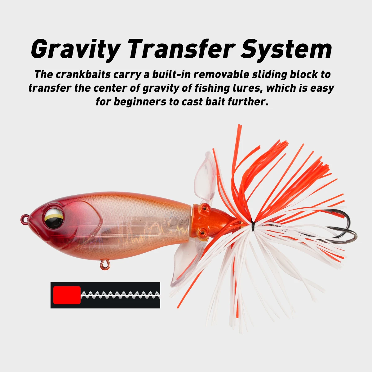 Señuelo de pesca Whopper, señuelos de agua superiores, señuelos Crankbaits, cebo giratorio, cebo Artificial para pesca, 9,5 cm, 19,5g, para señuelo de lubina - imagen 4