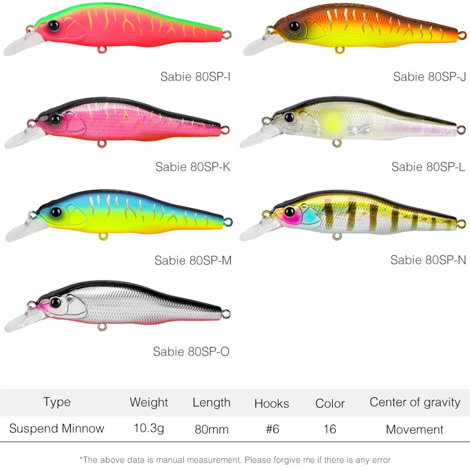 TSURINOYA-señuelo de pesca suspendido 2 piezas, 80SP, 80mm, 10,3g, Castinig, Shiner, Shad, Bass, Pike, cebos duros Jerkbait - imagen 3