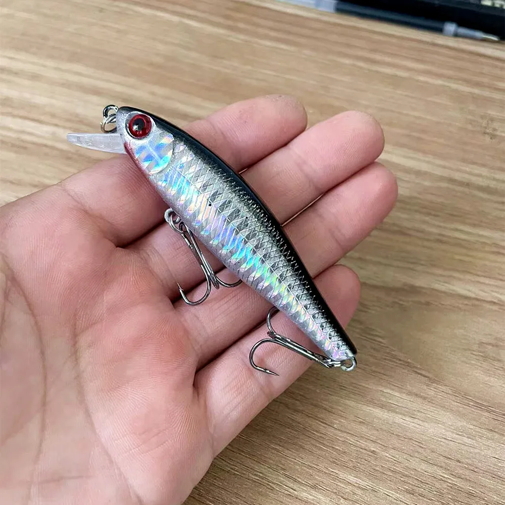 Señuelo de pesca flotante para pececillos, anzuelo duro de plástico Artificial de 8,5 cm y 9,2g, 1 piezas, Crankbait - imagen 3