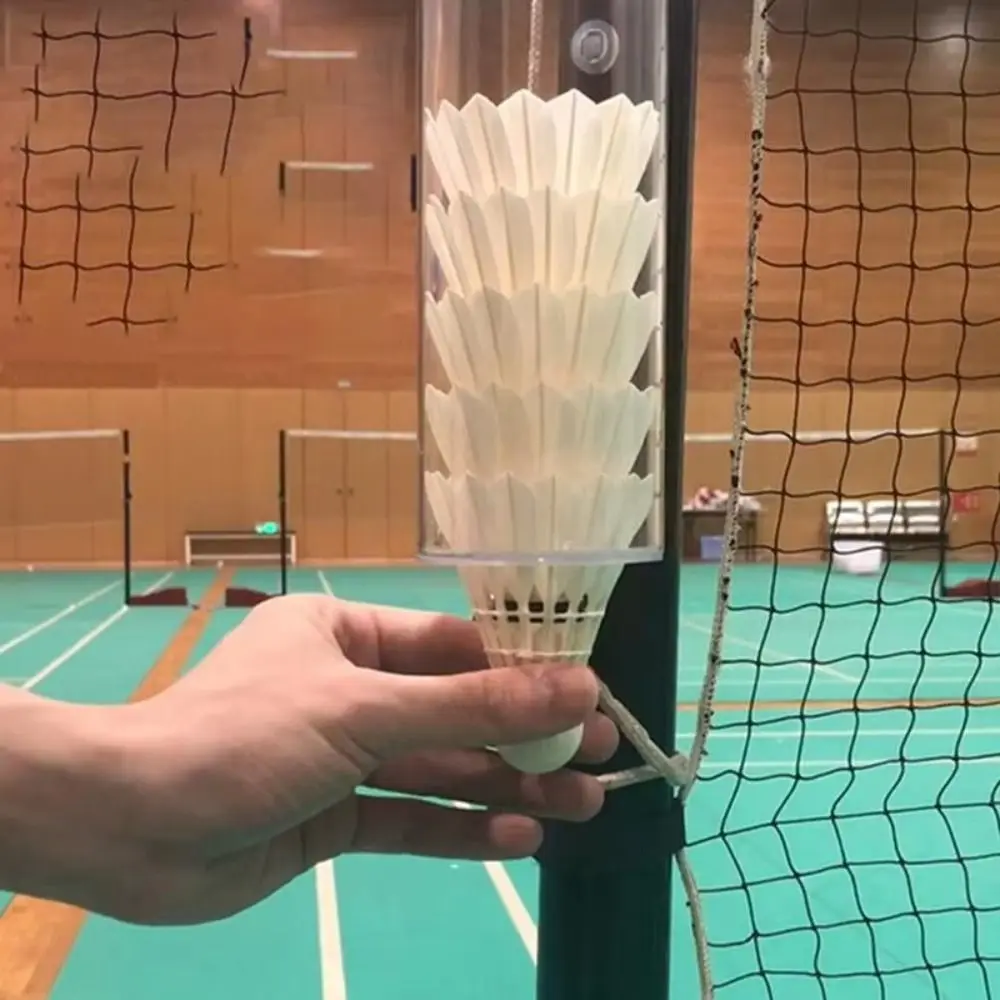 Tubo de almacenamiento de volantes magnéticos, barril transparente, cilindro de bádminton, correa de hombro duradera, soporte para pelotas de bádminton - imagen 2