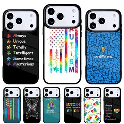 Funda para iPhone con diseño de autismo y carcasa trasera