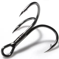 15-20 Uds anzuelo triple volteado anzuelo de pesca de acero rico en carbono 2/4/6/8/10 #   Para aparejos de pesca con triple anzuelo