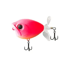 Warbler Popper Topwater con cola giratoria y hélice