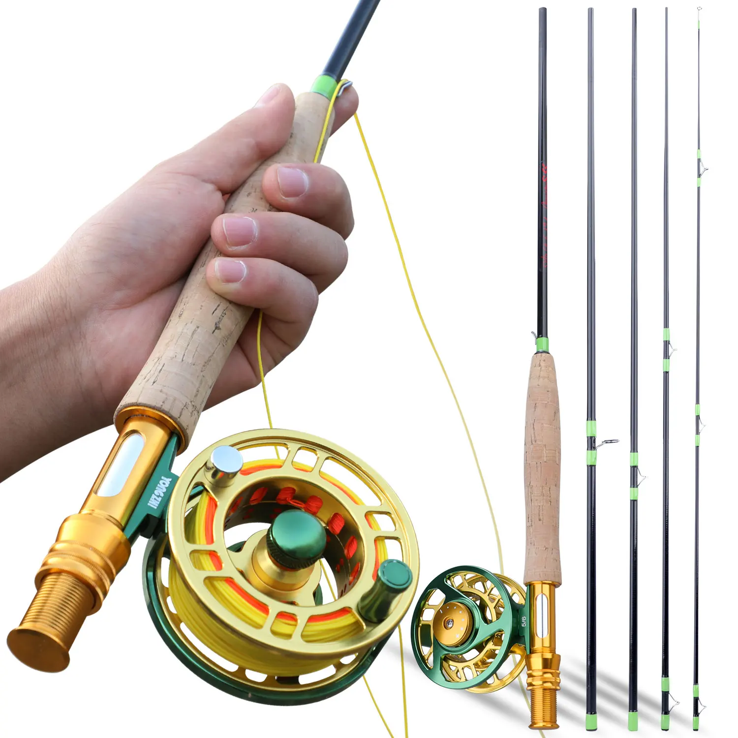 Sougayilang Fly Fishing Rod and Reel Full Kit Carbon Fly Fishing Rod and 5/6 Reel Combo Perch Fly Fishing Suitable for Pesca - imagen 2