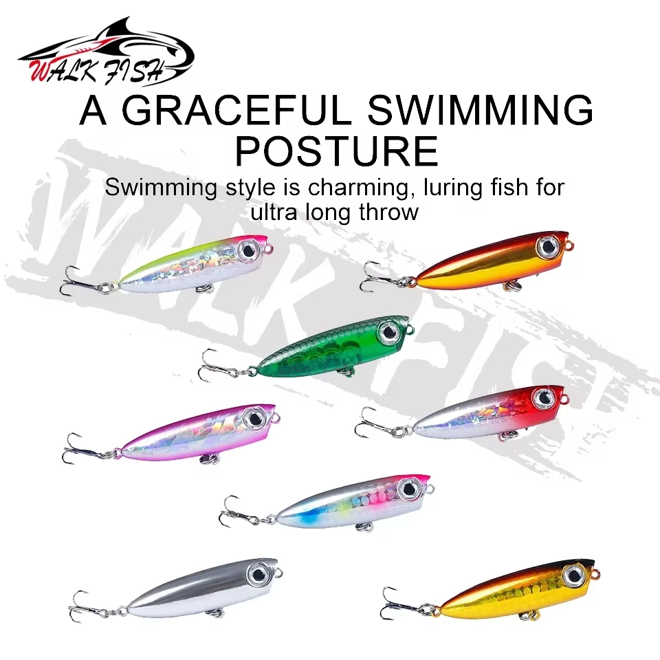 Popper Walk Fish 45mm – Señuelo flotante de superficie para mar - imagen 4