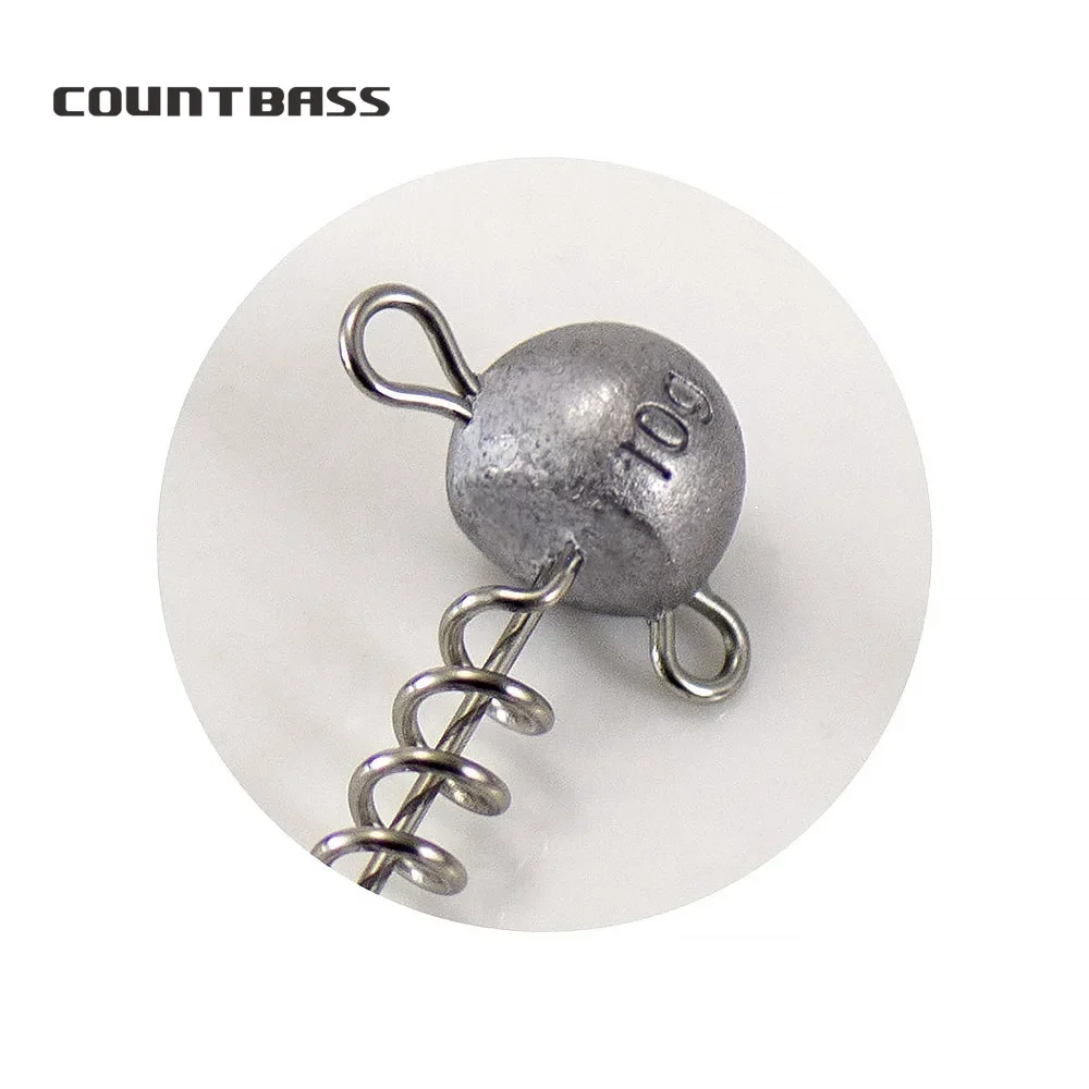 COUNTBASS 5 uds bloqueo de tornillo en cabezales 4g 6g 10g 15g 20g peso de plomo de pesca para señuelos de plástico blando Lucio gusanos sábalo - imagen 4