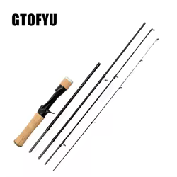 Canna de pescar de fundición giratoria UL, sistema Finesse de cebo pequeño, fibra de carbono, ultraligera, 4 piezas, 1,55-1,8 m, 1-8g, para caña de pescar de trucha