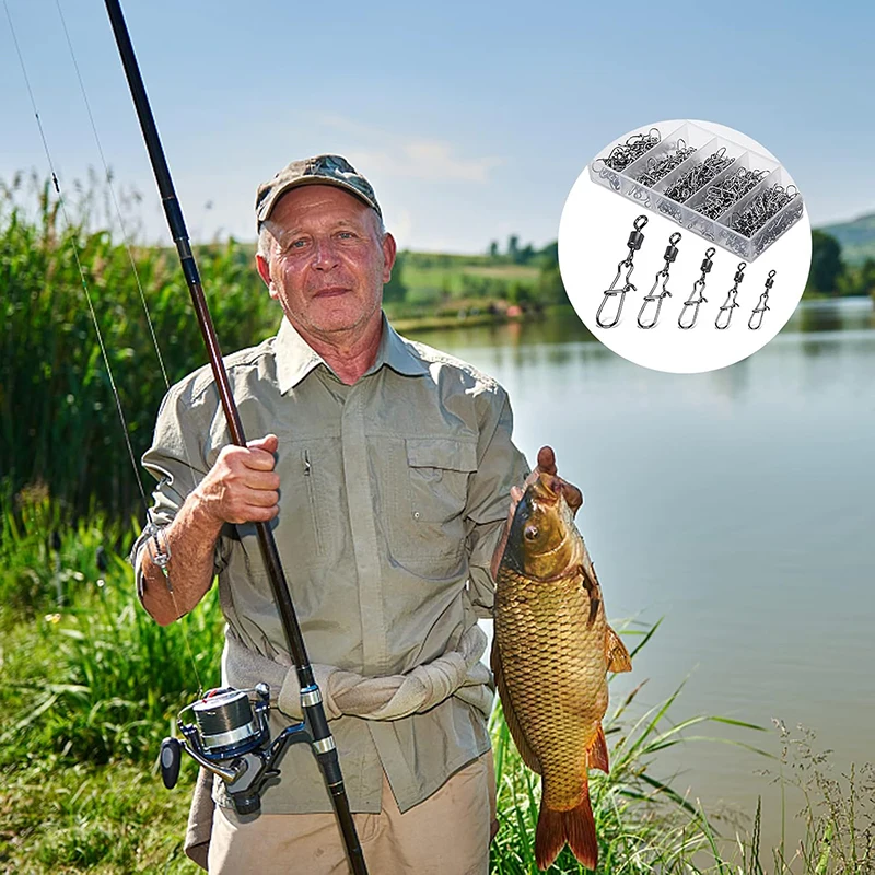 Broches giratorios Duo-Lock acero inoxidable con rodamiento para pesca - imagen 4