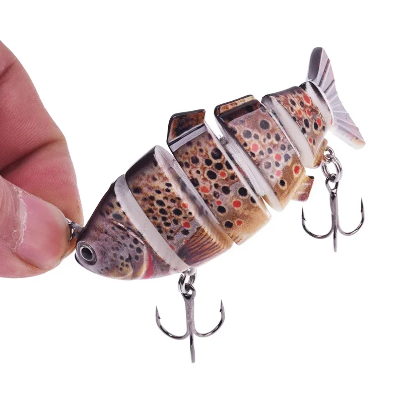 1 Pc pesca Wobbler realista 6 segmentos Swimbait Crankbait cebo duro hundimiento lento 9,5 cm 20g Isca señuelos artificiales aparejos de pesca - imagen 5