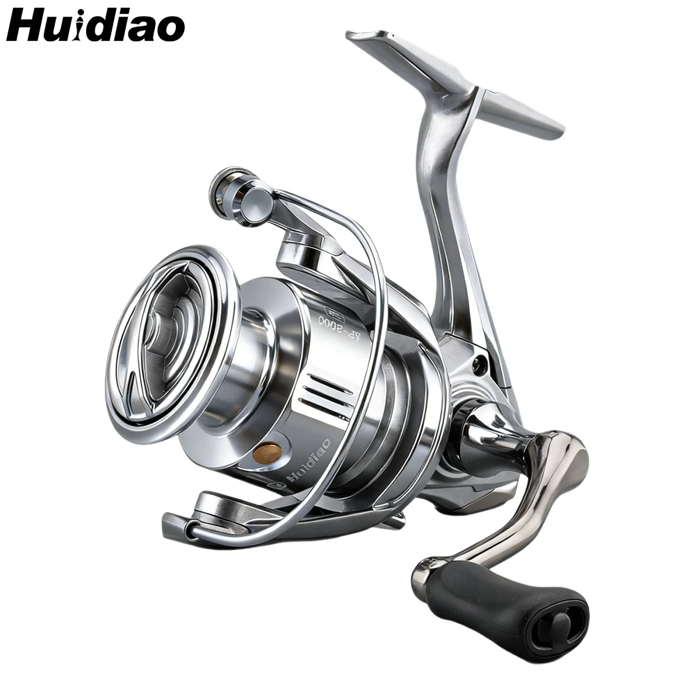 Carrete giratorio Huidiao AP-II 12kg/26lb, respaldo cero y mango CNC