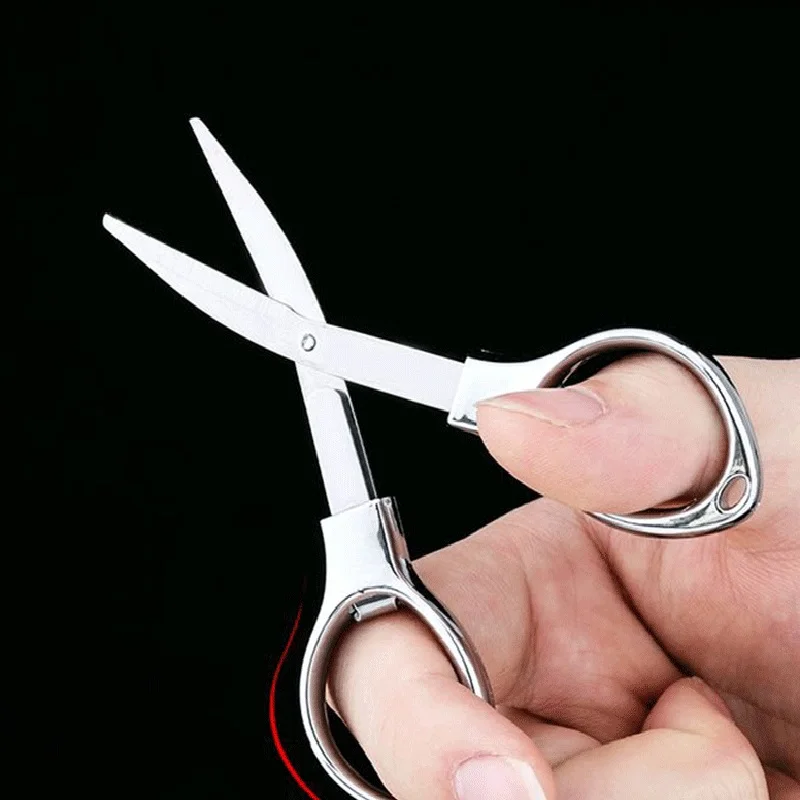 Tijeras plegables de acero para equipo de pesca PD, tijeras de pesca portátiles pequeñas, tijeras de corte de hilo de pesca, tijera de corte de papel - imagen 3