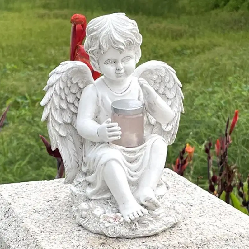 Ángel Solar Europeo para Jardín – Escultura Decorativa de Patio - imagen 4