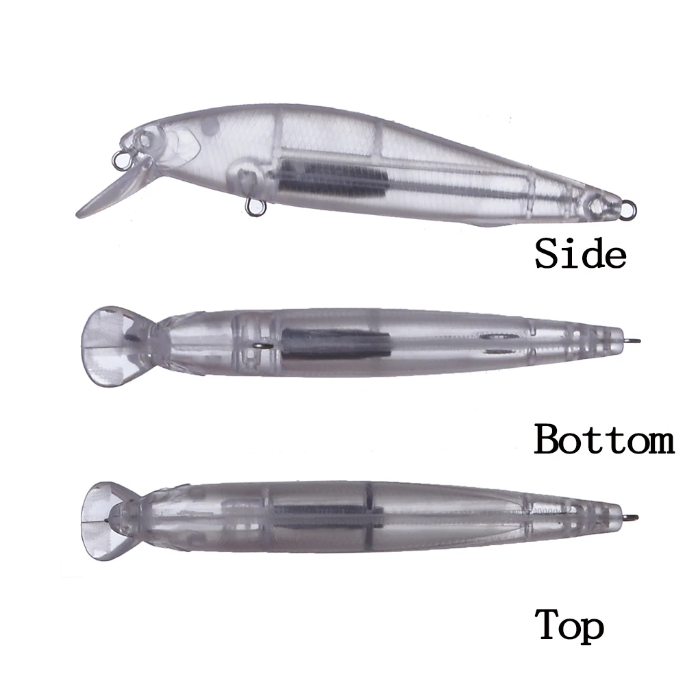Chan'sHuang 20 piezas sin pintar en blanco 70mm/87mm pececillo de vuelo muerto DIY señuelos hechos a mano - imagen 3