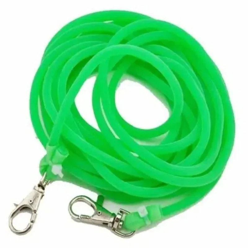 Banda de goma sólida elástica de 5m, 18m de diámetro, 4mm, cuerda, poste de retención, sedal de pesca con gancho, manguera antibobinado, antimordida - imagen 2