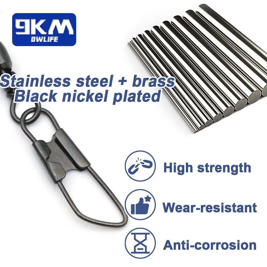 Brocas dobles pesca acero inoxidable clips giratorios aparejos salada