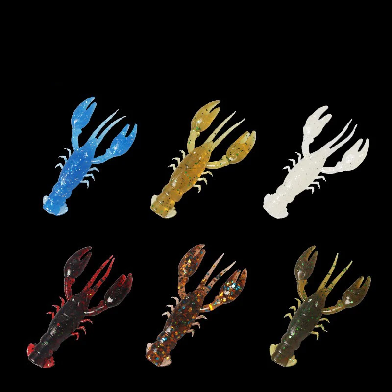 Señuelos swimbait vinilo camarón langosta cangrejo lubina trucha lucio - imagen 3