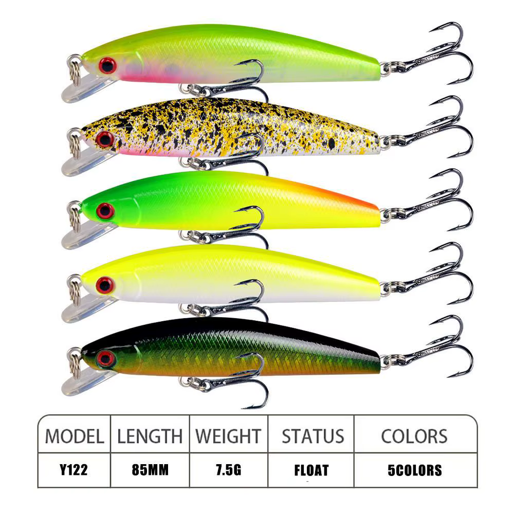 Señuelo Minnow flotante 8,5 cm 7,5 g – Para lubina y trucha - imagen 2
