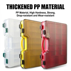 Caja organizadora de Señuelos de Pesca, caja de cebo desmontable de doble cara, caja de almacenamiento flotante para anzuelos, accesorios de pesca al aire libre, 1 ud.