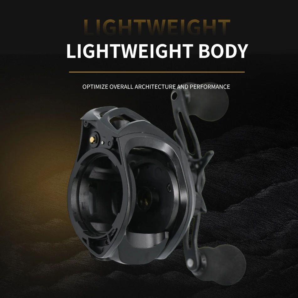 DK-Engranajes de carrete de peso ligero, relación 7,2 1 con clicker de arrastre, carrete de pesca Baitcasting, carrete de pesca de alta velocidad - imagen 3