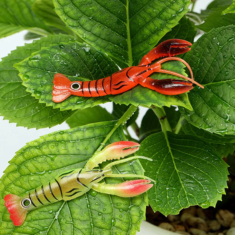 Señuelos de peces blandos, cebos artificiales para camarones, aparejos de pesca, langosta, cangrejo, gusano, Anguila, Needfish, Swimbaits, cabeza de anzuelo, herramientas de pesca de 95mm - imagen 5