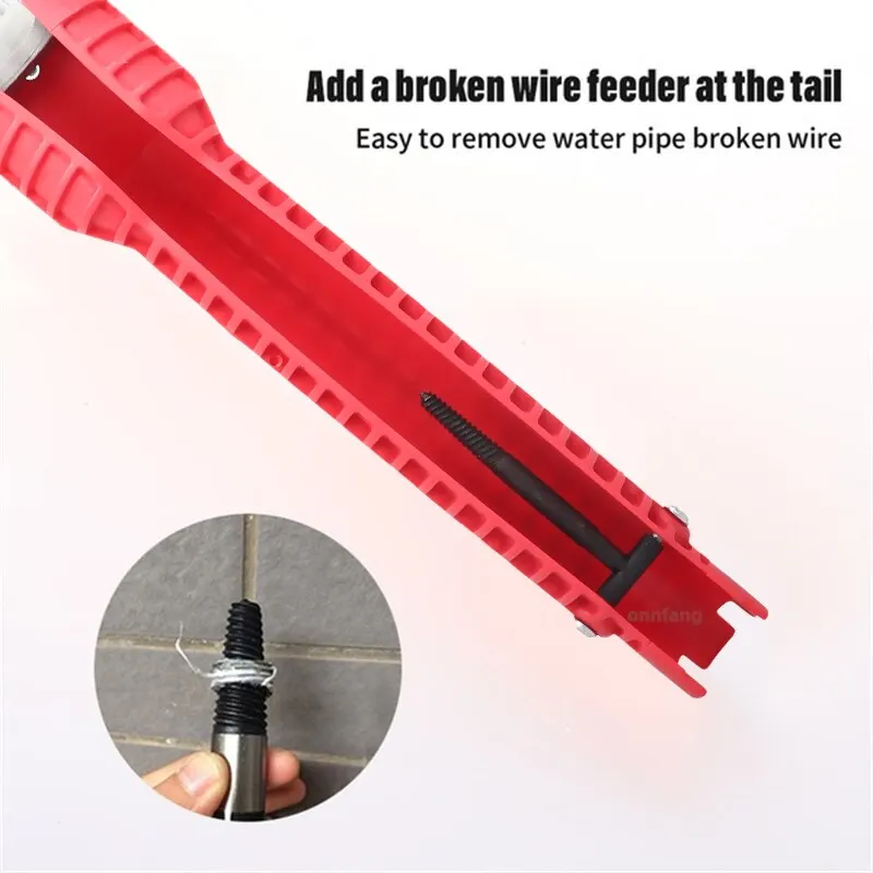 Juego de llaves de baño 8 en 1, llave de instalación de grifo y fregadero, Válvula angular multifuncional, calentador de agua, fontanería, herramienta de reparación Universal - imagen 4