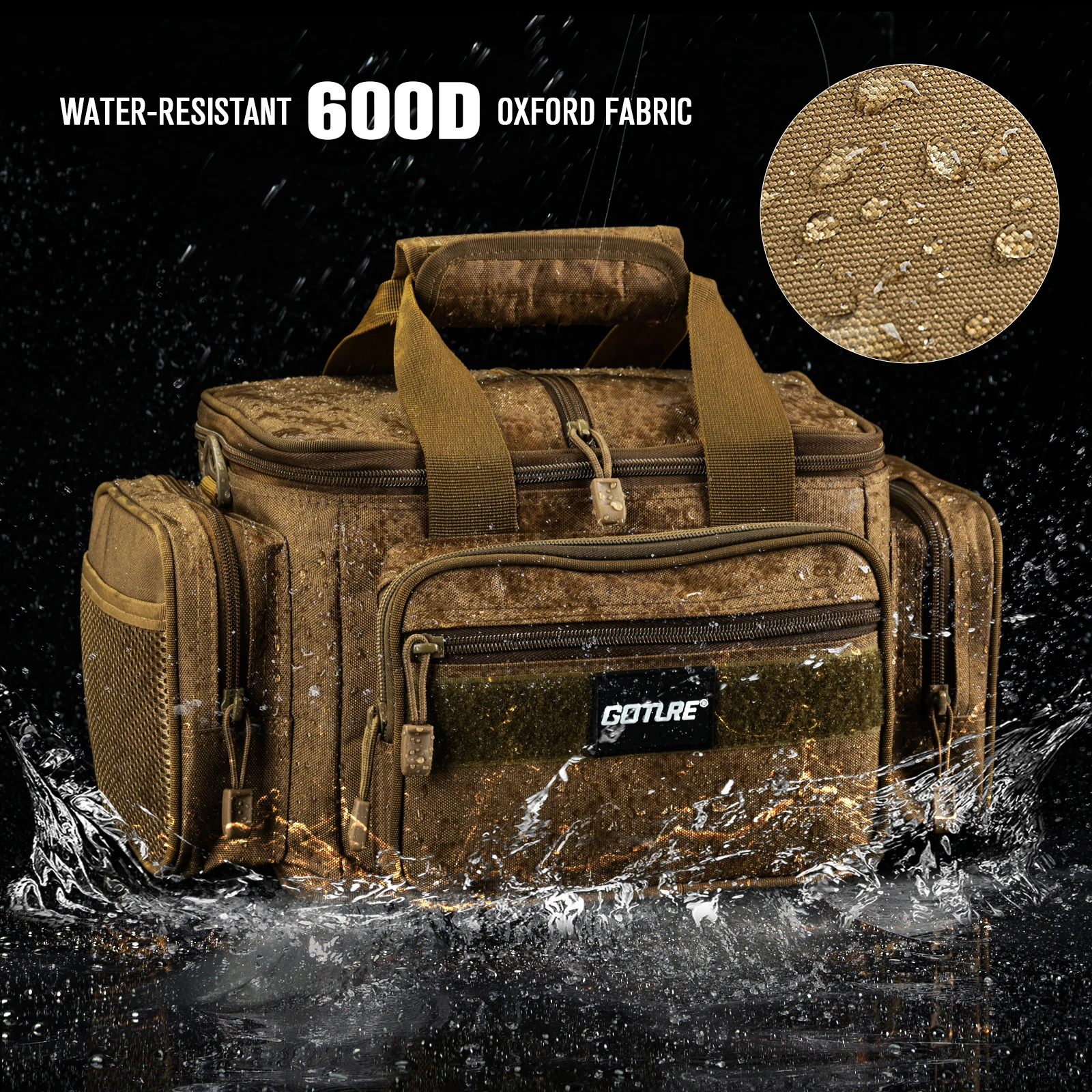 Goture 38*23*19cm nueva bolsa de pesca impermeable multifunción de gran capacidad bolsa de cintura para aparejos almacenamiento de utilidad bolsa de Señuelos de Pesca - imagen 4