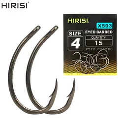 Anzuelos Hirisi X503 – Acero inoxidable PTFE con ojo y púas
