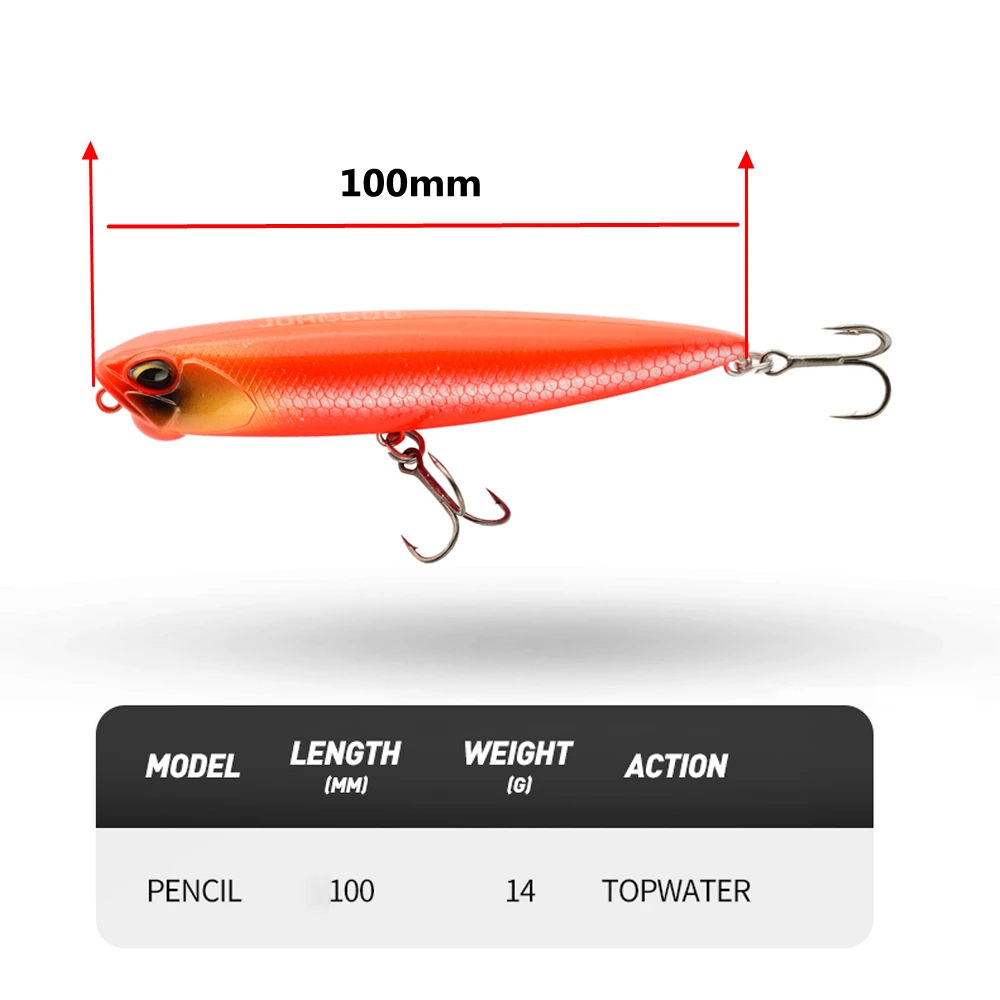 Señuelo flotante lápiz flotante 100 mm superficie de agua micro objeto palabra perro Z palabra perro - imagen 2