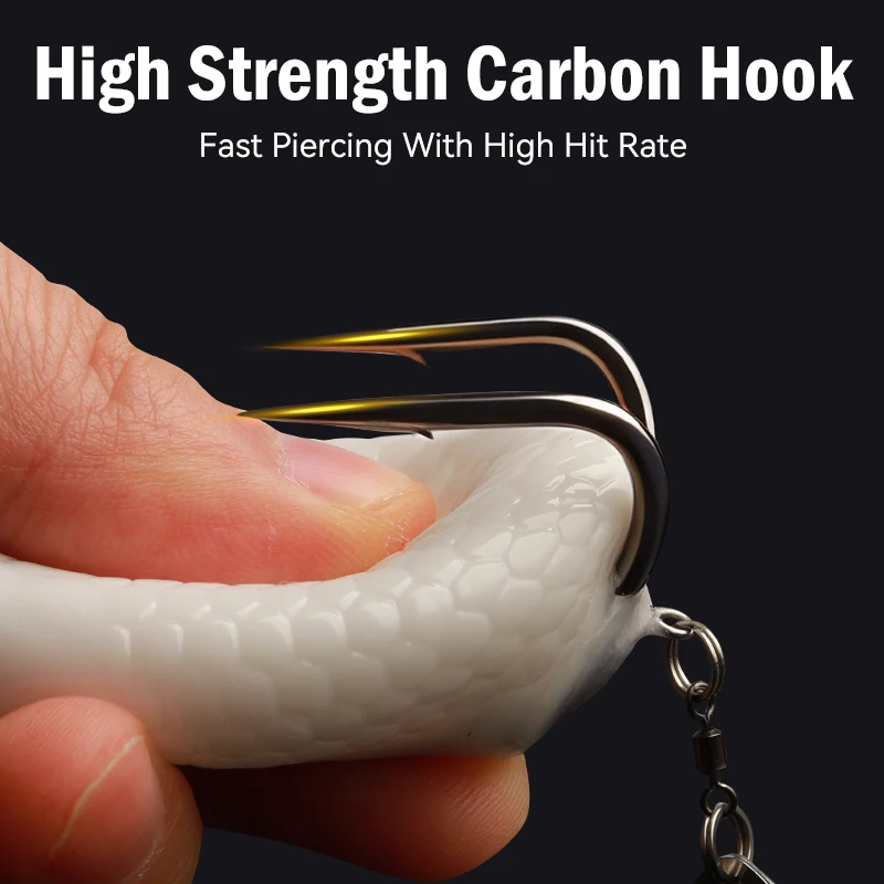 Leydun-Señuelos de pesca Frog Power, 32g, cebo suave de 85mm, doble pieza, color superior, Rana de rayos gigantes, pesca de rana trueno modificada - imagen 4