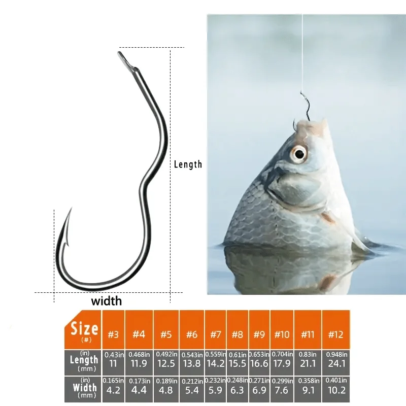 Juego de anzuelos pesca en acero al carbono con púas afiladas - imagen 4
