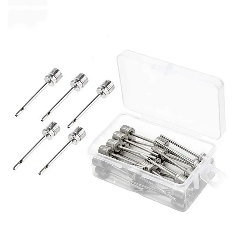 Aguja inflable de acero inoxidable para baloncesto, fútbol, voleibol, Rugby, 5, 15, 25, 35 unids/lote por caja - imagen 5