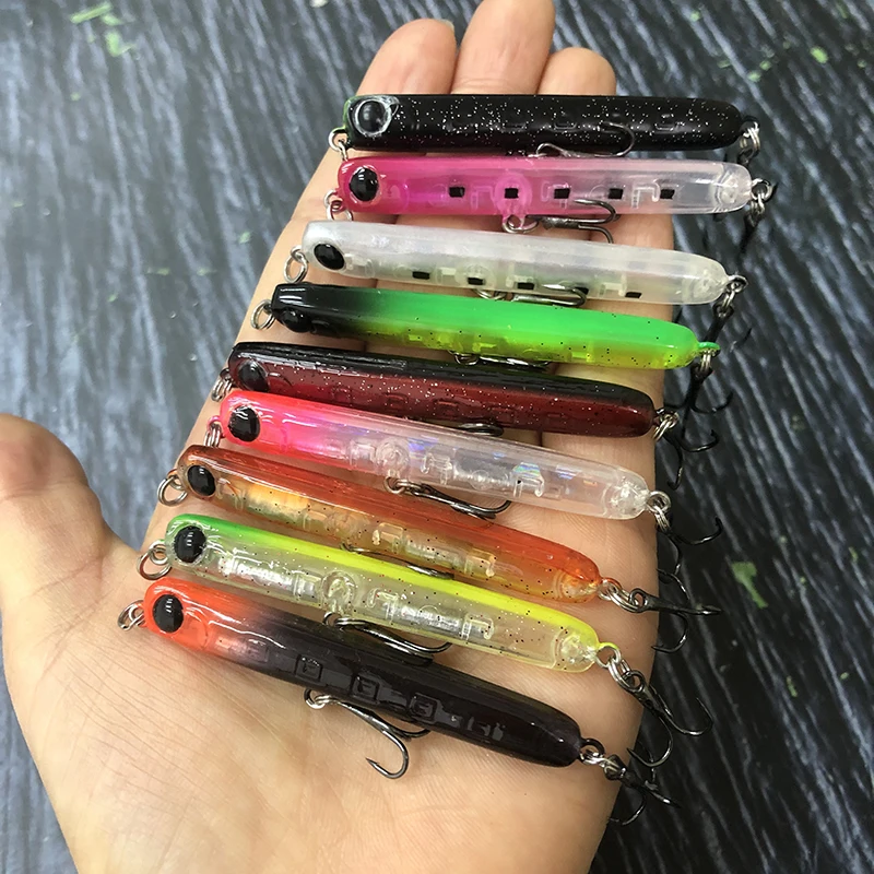 Señuelo de pesca con lápiz de hundimiento lento, 60mm, 4,8g, Wobblers, cebo duro Artificial para lubina, agua dulce, agua salada, aparejos de natación de plástico - imagen 3