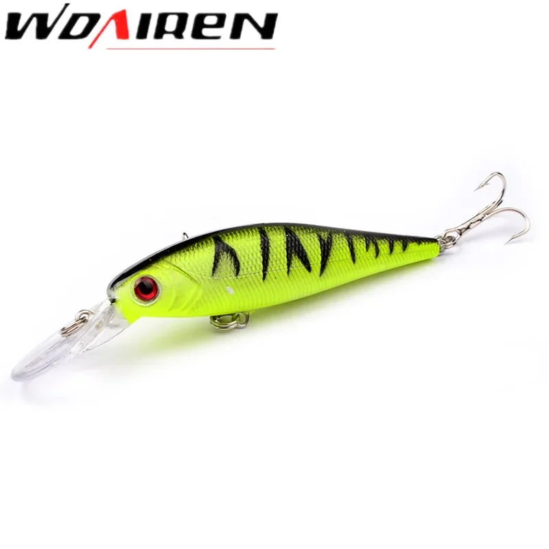 Señuelos de pesca de pececillo láser, 10cm, 9,2g, cebo duro Artificial, ojos 3D, Wobblers de pesca, Lucio, carpa, lubina, aparejos de pesca, 1 ud. - imagen 4