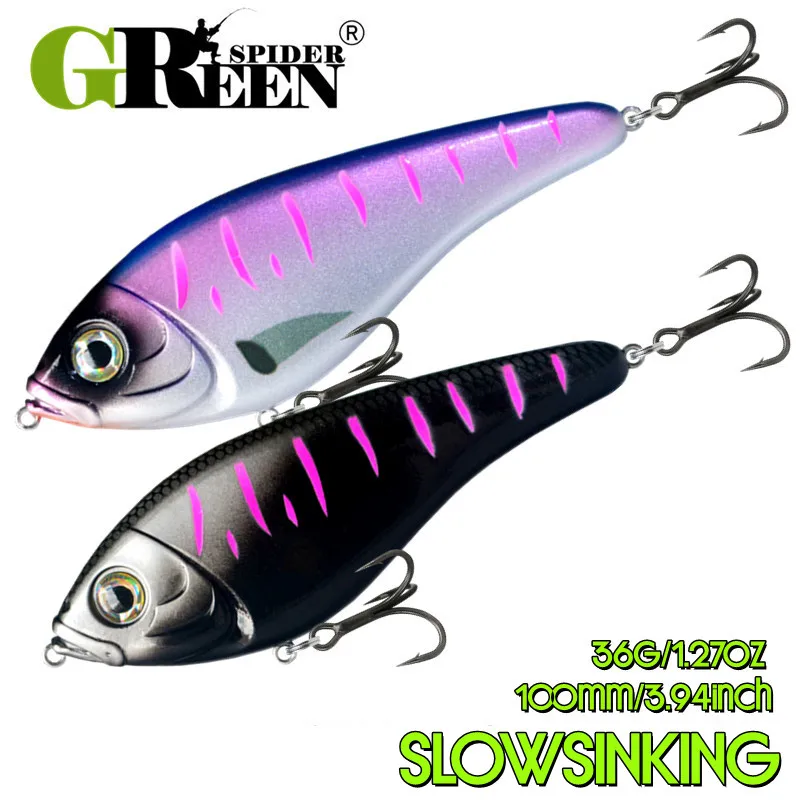 Jerkbait Greenspider – Señuelo sonoro hundimiento lento para lucio