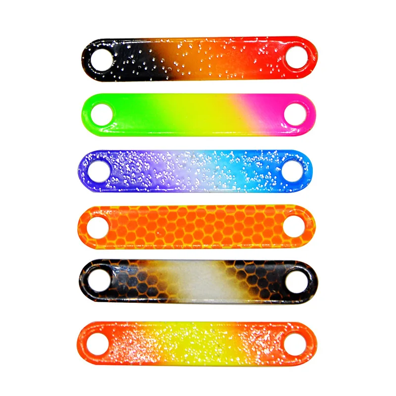 Cuchara de Metal de latón de 2g, 40mm, pintura de doble cara con forma de raya de gancho único afilado para pesca de trucha, lubina, caballa - imagen 3