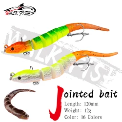 WALK FISH Señuelo Articulado Lubina – Duro con Cola Silicona