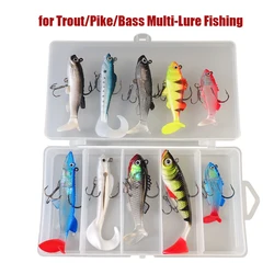 Señuelo de pez con cola en T, cebo de gusanos, señuelo suave de silicona Artificial, Lucio, pez, Wobbler para trucha/luccio/bajo