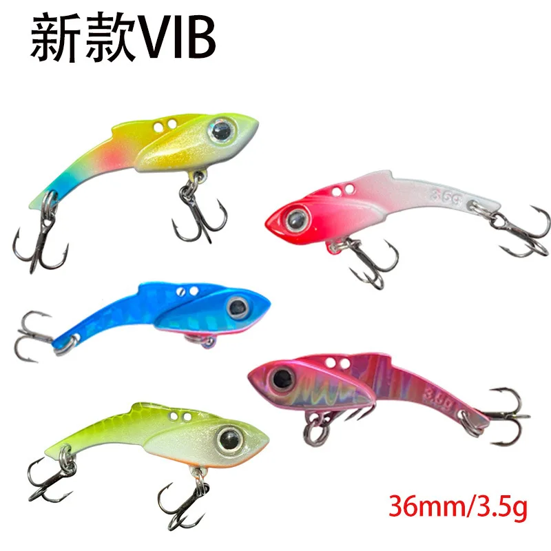 Mini señuelo de pesca de Metal VIB, 1 piezas, 3,5g, 5g, 7g, Crankbait, cebo Artificial que se hunde con vibración