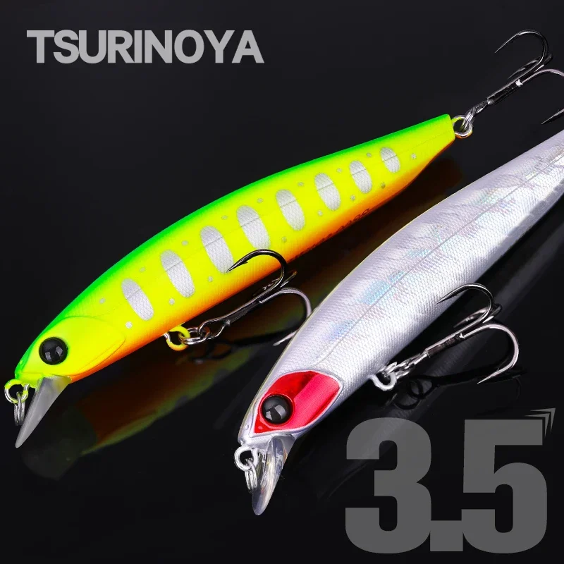 TSURINOYA-señuelo de pesca de hundimiento lento, cebo duro falso de plástico, 90SS, DW103, 90mm, 1,8g - imagen 2