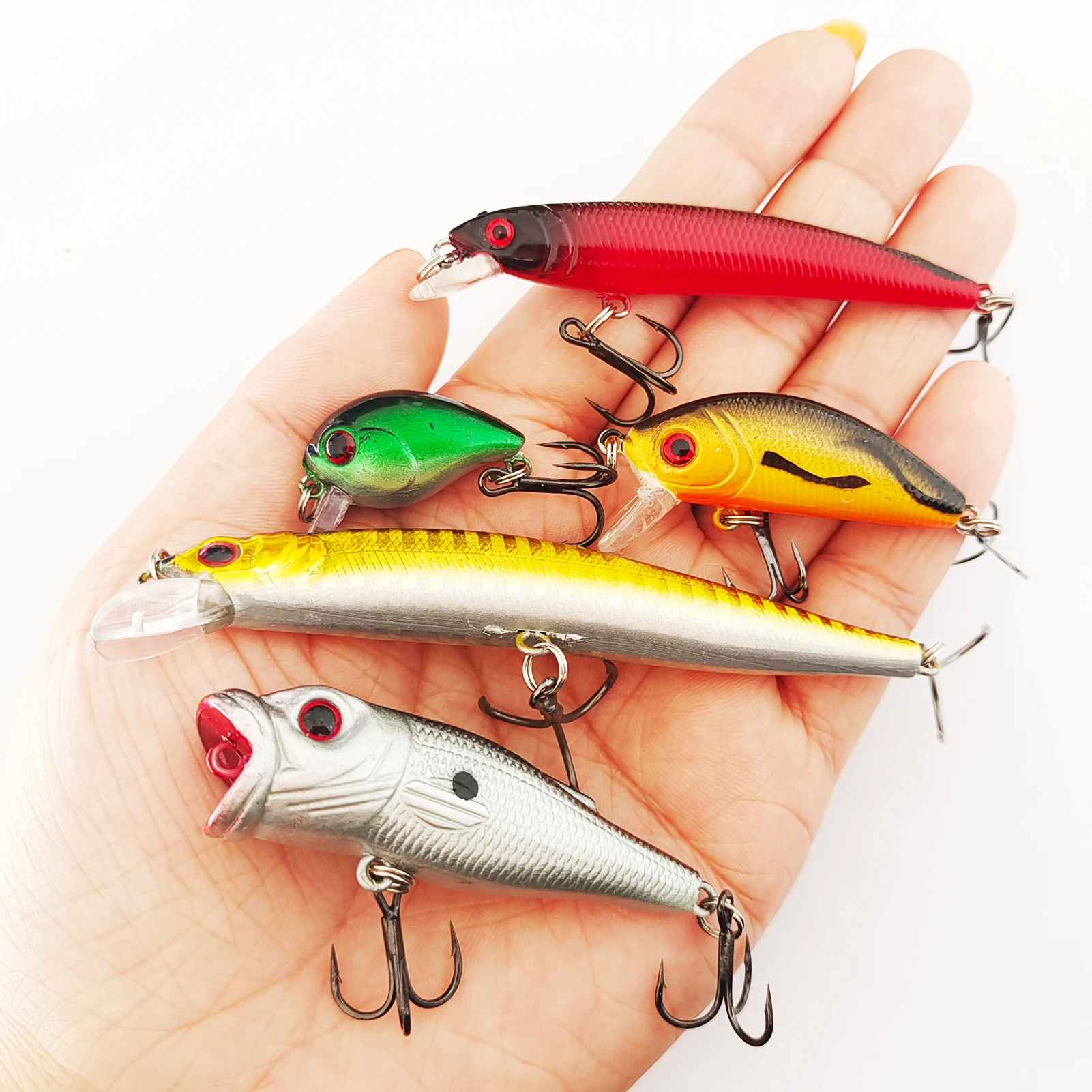 Cebos duros Minnows crankbaits mixtos Free Fisher para agua dulce - imagen 5