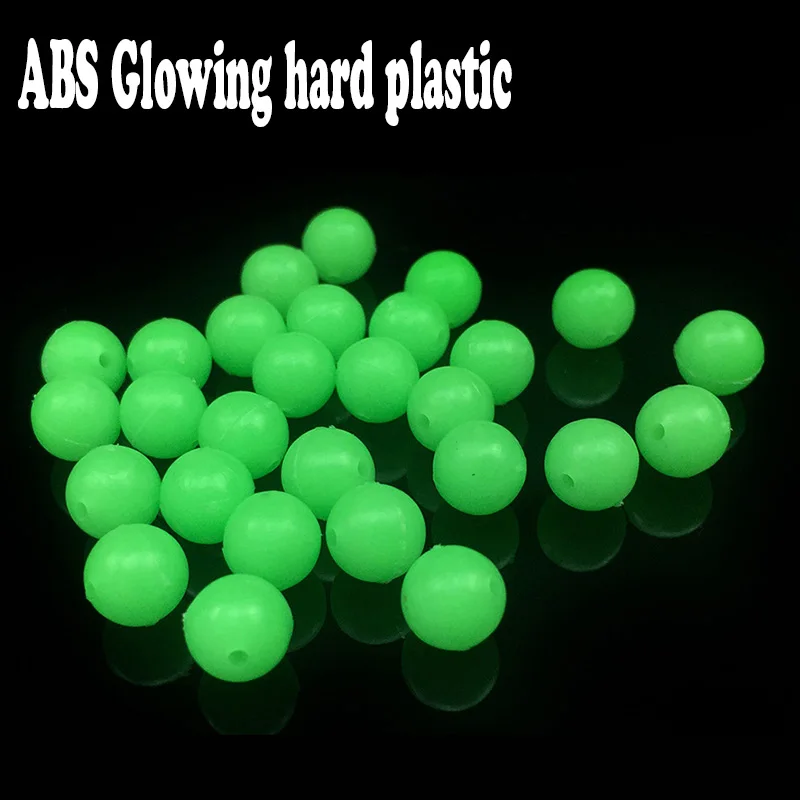 100-200 unids/lote cuentas luminosas frijoles espaciales de pesca bolas flotantes redondas tapón bolas de luz aparejos de pesca de mar accesorios de señuelo - imagen 4
