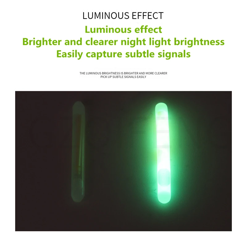 ZYZ 250 unids/caja barra luminosa de pesca 3x2 5mm/4,5x37mm flotador de pesca barra luminosa flotador nocturno caña Lightstick accesorios de pesca - imagen 3