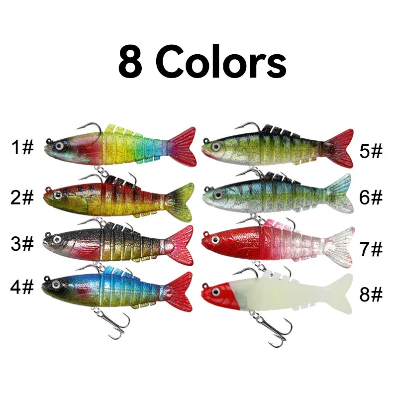 Bazooka-señuelos de pesca Wobblers que se hunden, cebo suave de plomo, Crankbait articulado, plantilla de segmento Artificial para aparejos de pesca - imagen 4