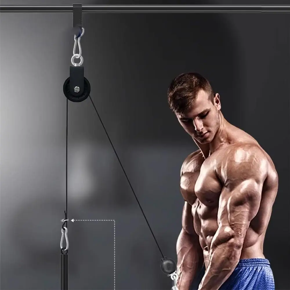 Carrete de Cable ajustable para gimnasio en casa, dispositivo de Cable de alta resistencia, manguera de gimnasio portátil con cable, juego de Cable de polea para ejercicio, entrenamiento muscular, 8 Uds. - imagen 5