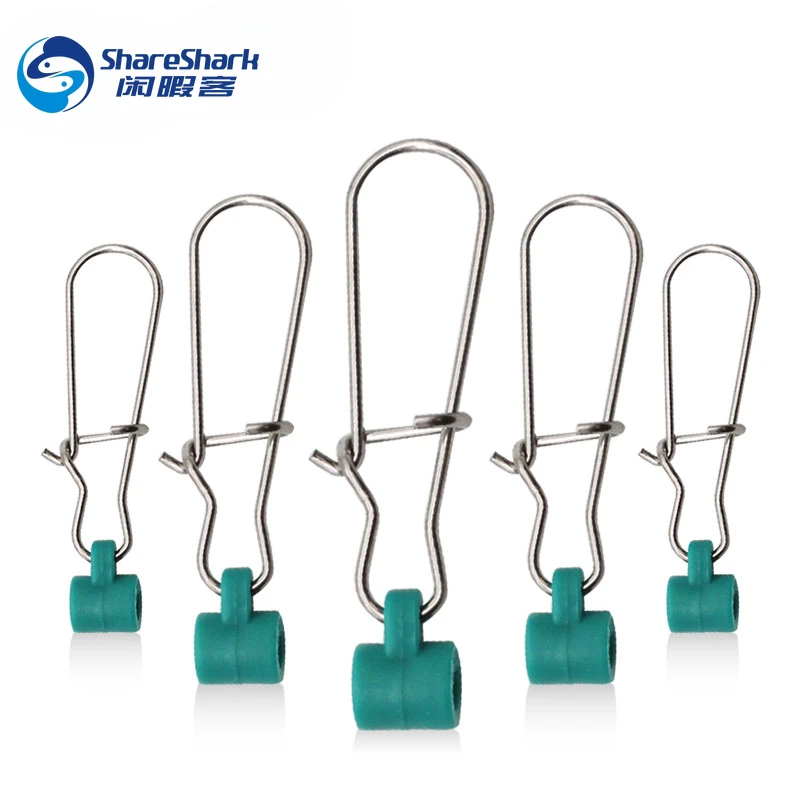 Accesorios de pesca, línea deslizante de plomada, cierre a presión de doble bloqueo, conector de peso pesado de acero inoxidable, 10 Uds. - imagen 2