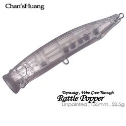 Chan'sHuang Topwater Popper - Señuelo de superficie hecho a mano