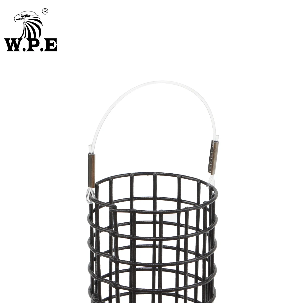 W.P.E 1 Uds. Alimentador de método de pesca de carpa 60g/70g/80g/100g/120g jaula de alambre de acero cebo Europa carpa pez aparejo de pelo alimentador pesca de carpa - imagen 3