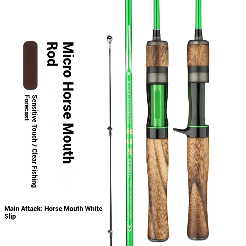 Caña giratoria ultraligera de fibra de carbono, 1,68/1,8 M, para pesca con microseñuelo, punta sensible - imagen 3