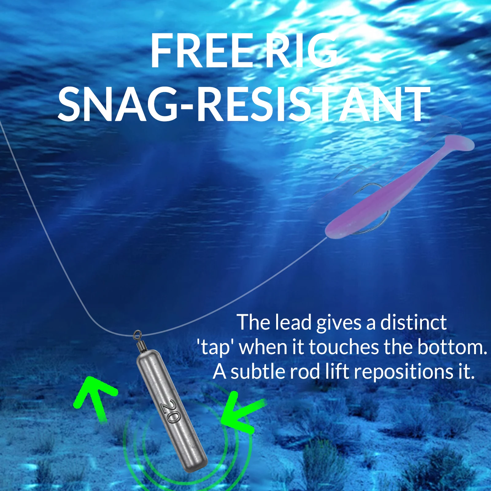 9KM 5-20 piezas Drop Shot plomo pesas de pesca para aparejo gratuito Jika Rig pesca plomo para pesca de lubina agua salada agua dulce - imagen 2