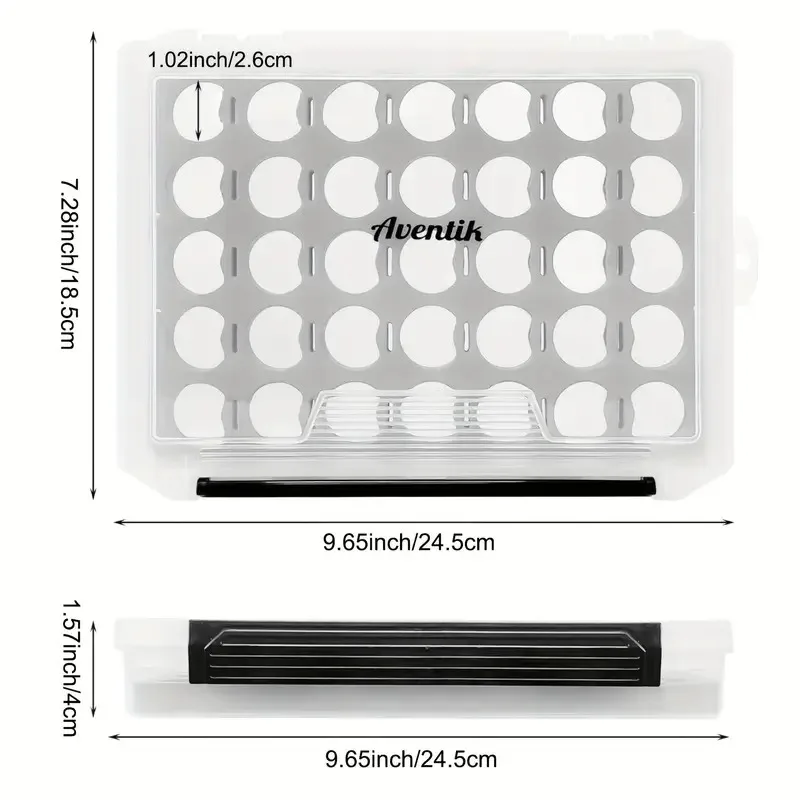 Caja para atar moscas con espuma – Organizador portátil y transparente